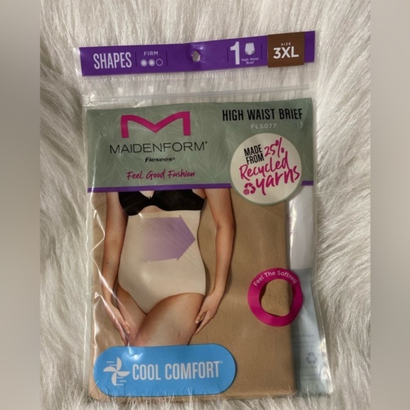 Maidenform Flexees Shapewear Womens Size 3XL Beige Seamless High Waist‎ Briefs - Picture 1 of 5